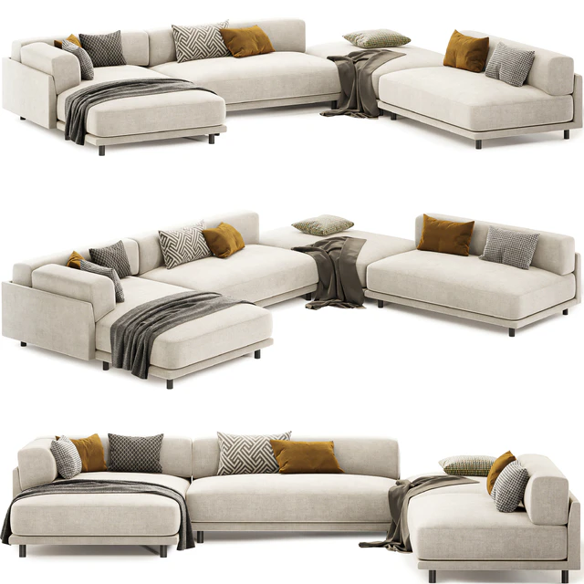 Sunday J Sectional Sofa with Chaise — Скачать