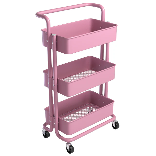 SPOWAY. Bookcase on wheels, trolley organizer for storage — Descargar