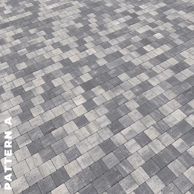 Set of four types of gray paving stones with texture 6290 — Descargar