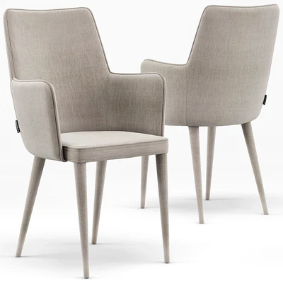 Holen Dining Chair, Gwyneth Round Dining Table — Ver 3