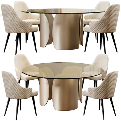 Ludwig chair and table Petalo 72 round by Reflex — Ver 1