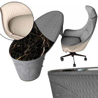 Visionnaire Planet armchair Jet desk — Ver 3