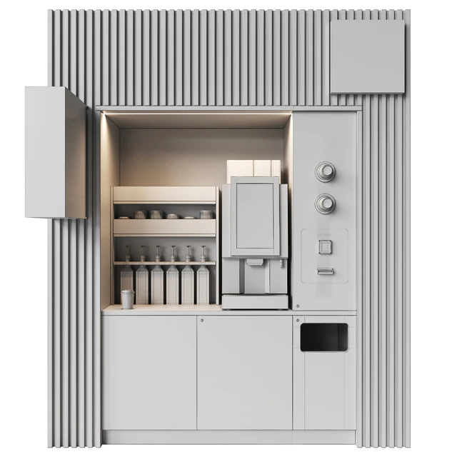 Coffee vending machine. Coffee to go. Self-service coffee shop. Vendor point 2 — Descargar