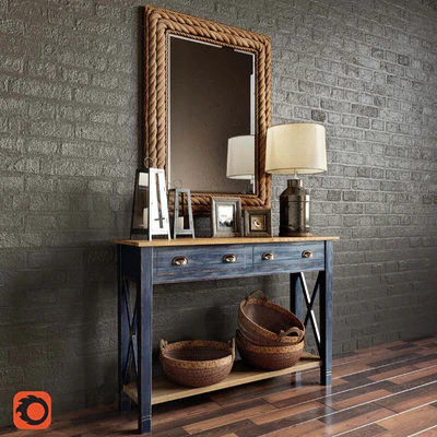 Summerville Wall Mirror, Milk Jug Accent Table Lamp, Console Marc Aurele - Lavande, Decoration — Вид 2