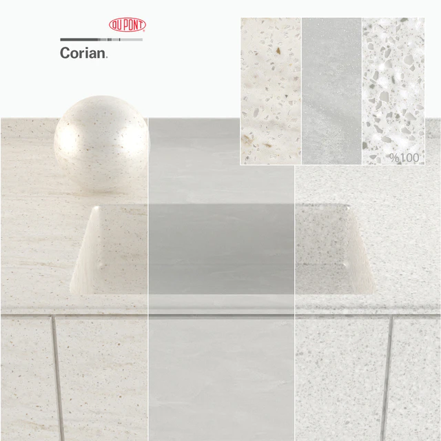 Dupont Corian Kitchen Countertops Gray 2 — Скачать