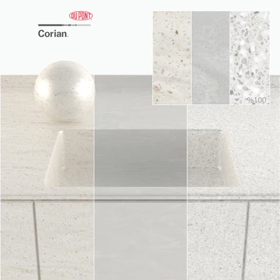Dupont Corian Kitchen Countertops Gray 2 — Вид 2