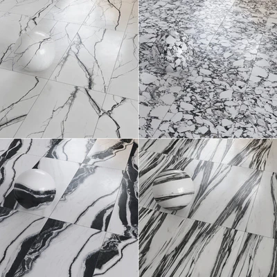 Architectural Design Floorgres B and W Marble miniset — Ver 7