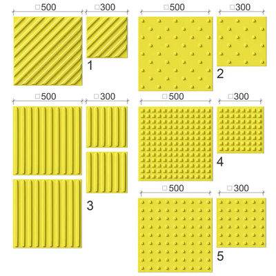 Tactile tiles for disabled — Ver 1