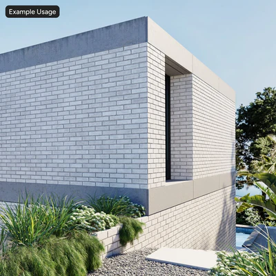 smooth running bond brick wall texture gray — View 5