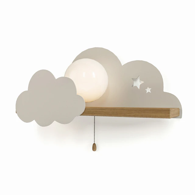 Wall lamp with shelf White Cloud Wall Lamp White Cloud — Descargar