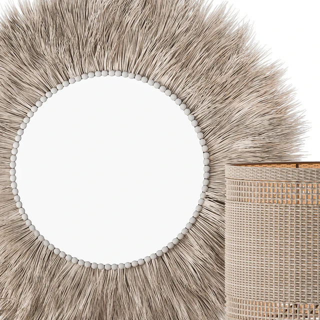 Decorative Set moon Thatch with Dried Plant - Set 105 — Скачать