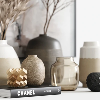 Pampa Grass Vase Decor Set # 14 — Ver 4