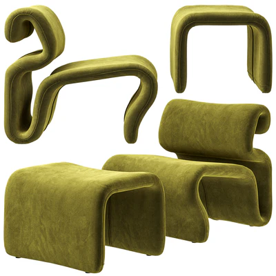 Artilleriet - Etcetera (Fabric Easy Chair and Footstool) — Ver 4