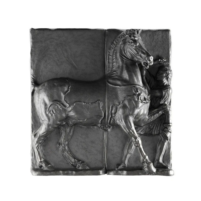 Horse and man wall classic relief — Скачать