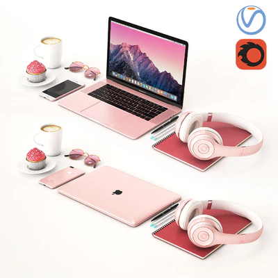 Workplace Rose Gold MacBook — Ver 1