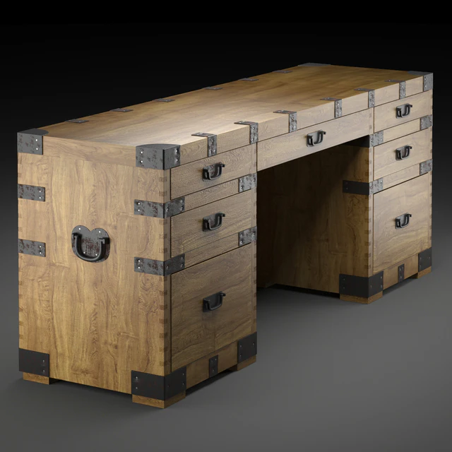 HEIRLOOM SILVER CHEST desk Restoration Hardware — Descargar
