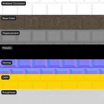 chamfered precast concrete retaining wall texture grey — Ver 5