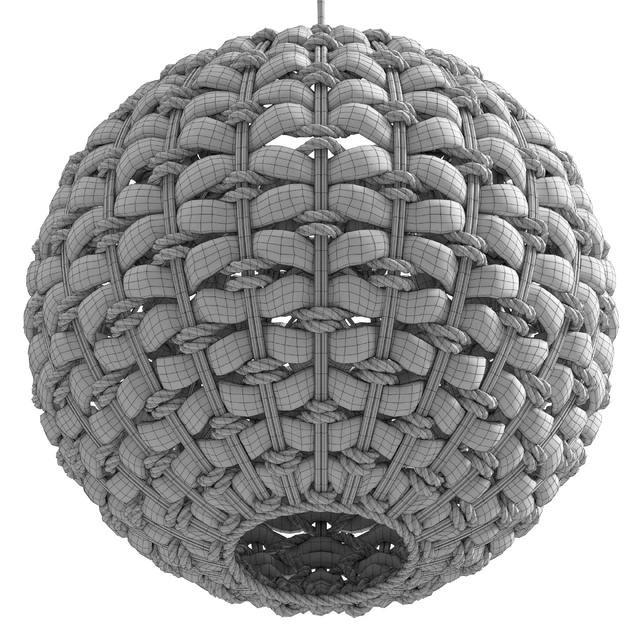 Woven Pendant Lamp Brown SIWAZE — Descargar