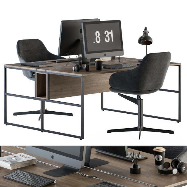 Office Furniture - employee Set 26 — Descargar