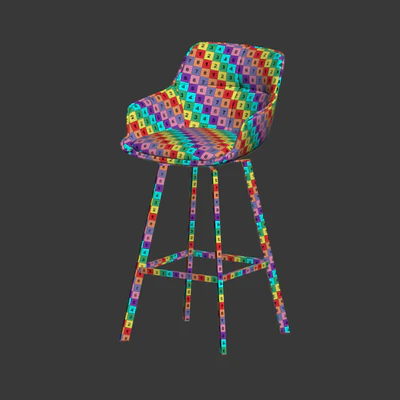 Black Krystoffer Velvet Swivel Bar Stools — Ver 5