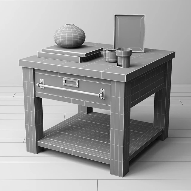 ZINC-TOP MERCANTILE SIDE TABLE 28sq — Descargar