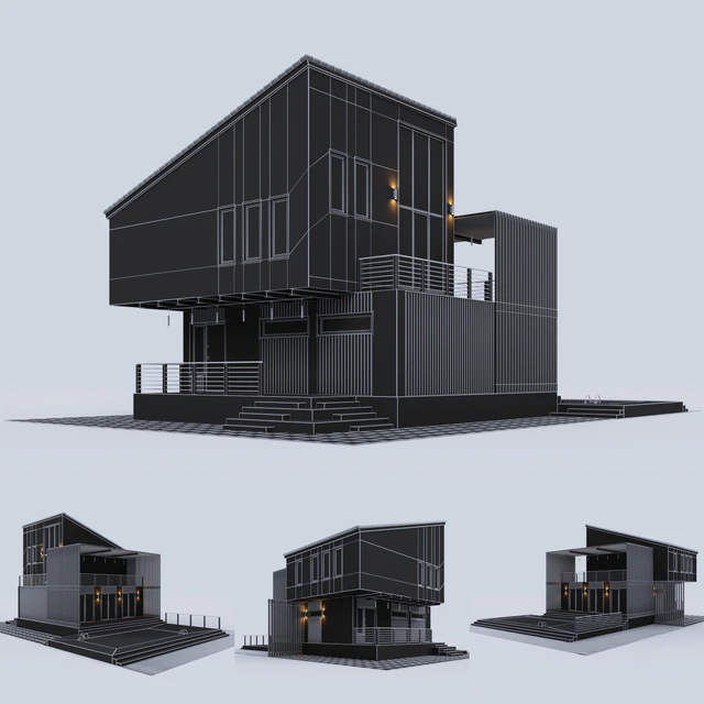 Modern residential house with a swimming pool — Descargar