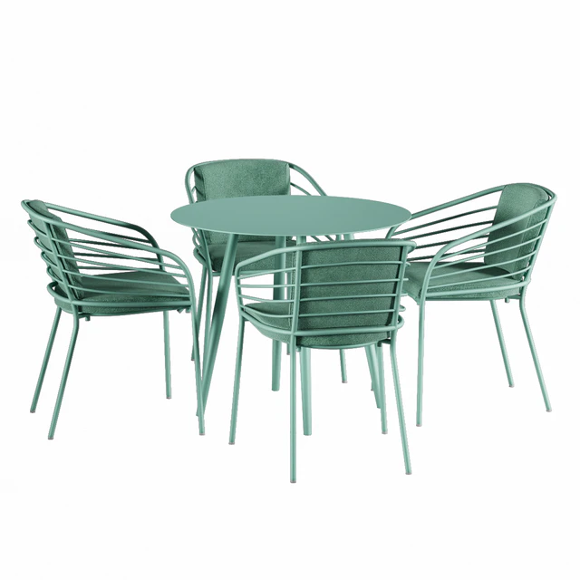 Cancún outdoor cafe table and chair set by BoConcept — Скачать