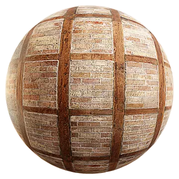 beamed brick wall 001 — Скачать