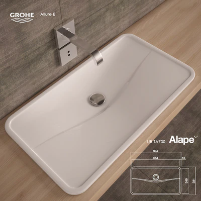 Washbasin Alape UB.TA700. Mixer - Grohe Allure E — Ver 1