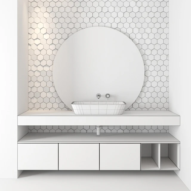 Cerasa NEROLAB | Wood veneer vanity unit — Descargar
