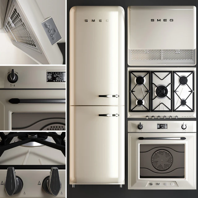 Kitchen Appliances Smeg Retro — Скачать
