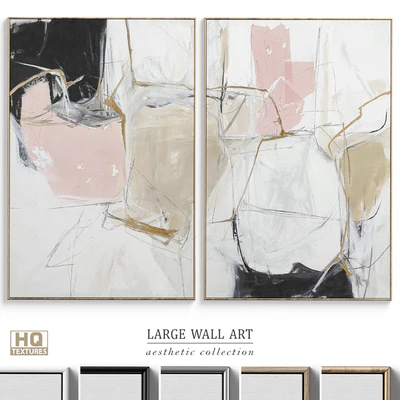 Large Abstract Neutral Wall Art C-378 — Вид 1