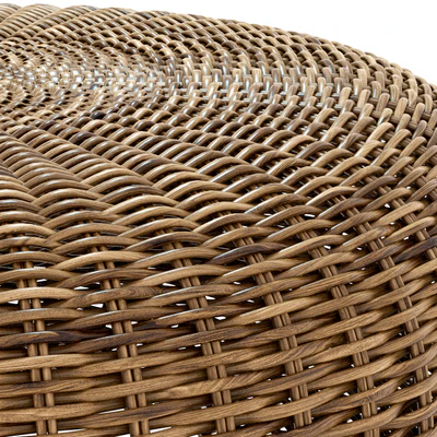 round braided rattan pouf. California — Ver 4