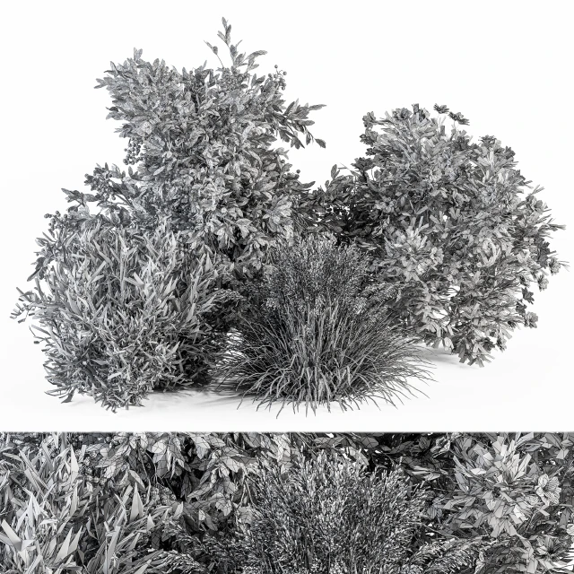 Mixed Plant Bush - Bush Set 49 — Скачать