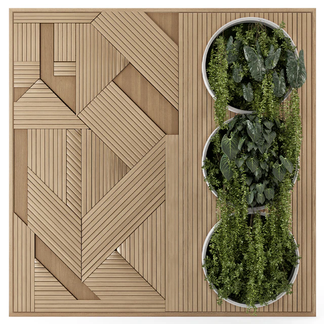 Indoor Wall Vertical Garden in Wooden Base - Set 1226 — Descargar