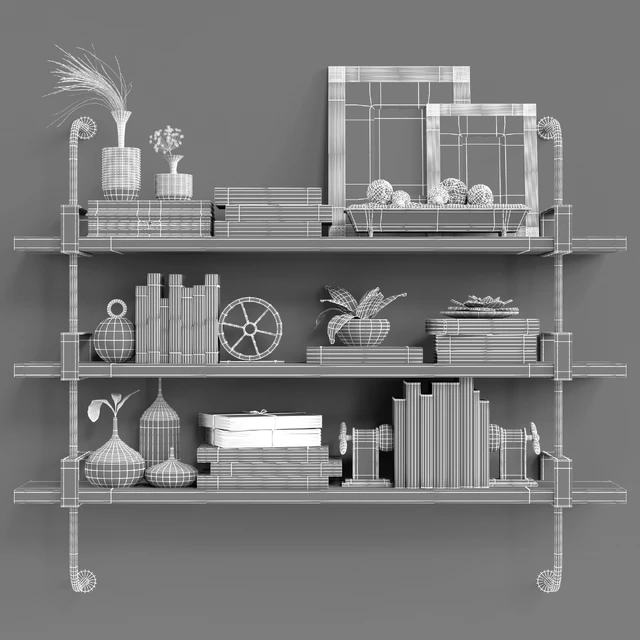 Полка c декором French Factory Shelving Restoration Hardware — Скачать