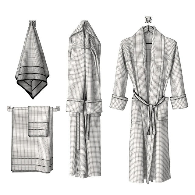 White Bathrobe and Towels — Скачать