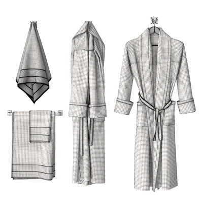 White Bathrobe and Towels — Вид 3