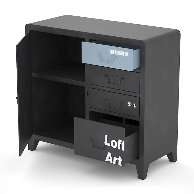 Black &amp; White locker Loft art — Descargar