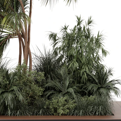Outdoor Garden set bush and Tree - Garden Set 944 — Ver 6