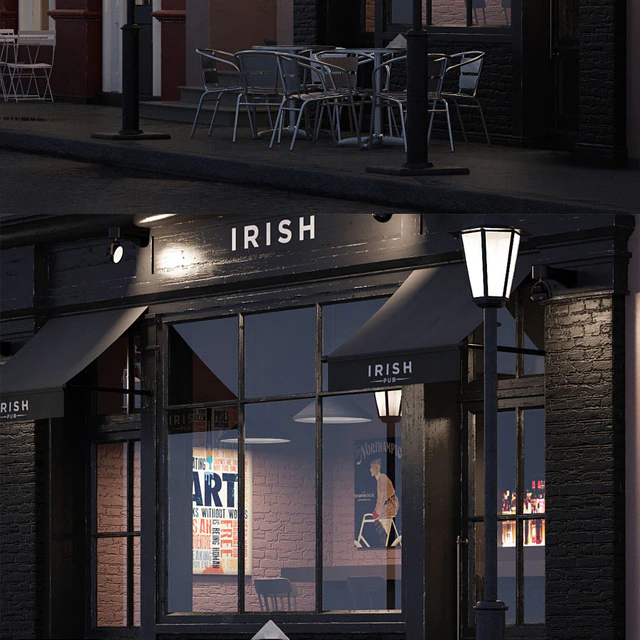 Evening facade for the background — Скачать