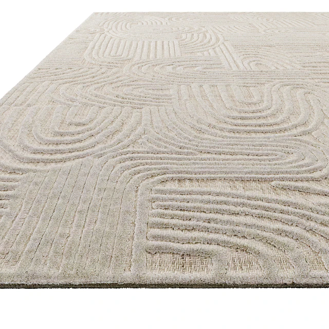 Maisie Cream and Ivory Textured Tribal Rug — Скачать