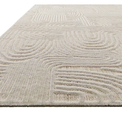 Maisie Cream and Ivory Textured Tribal Rug — Вид 6