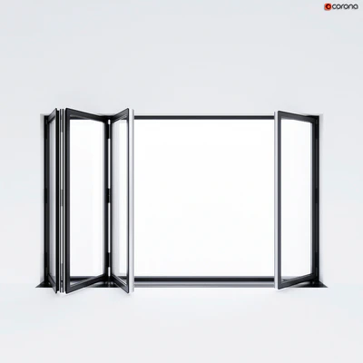 Sliding aluminum window accordion (door) — Ver 1