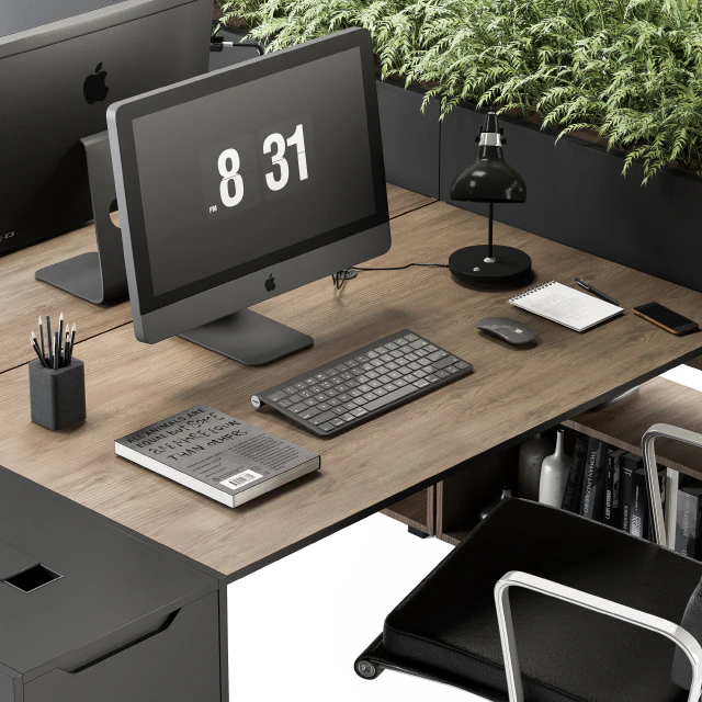 Office Furniture - employee Set 45 — Скачать