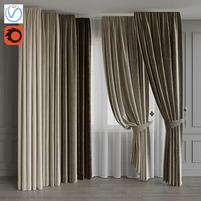 Set of portieres 34. Beige scale — Ver 1
