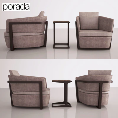 Porada Arena Poltrona Armchair and table Script 45 — Ver 3
