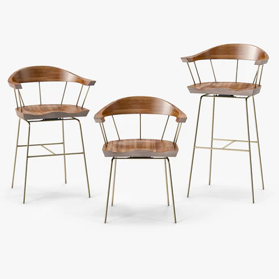 BassamFellows Spindle Chair — Ver 1