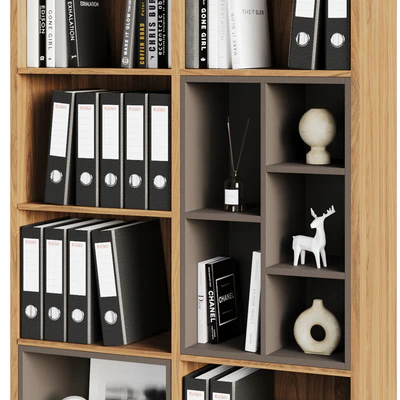 Home office shelving with decor — Ver 5