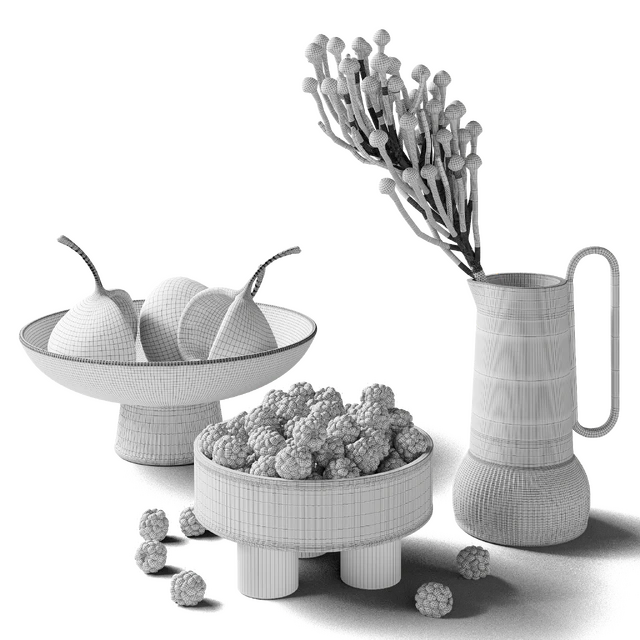 Decorative set 77 Blackberry and brunia — Descargar